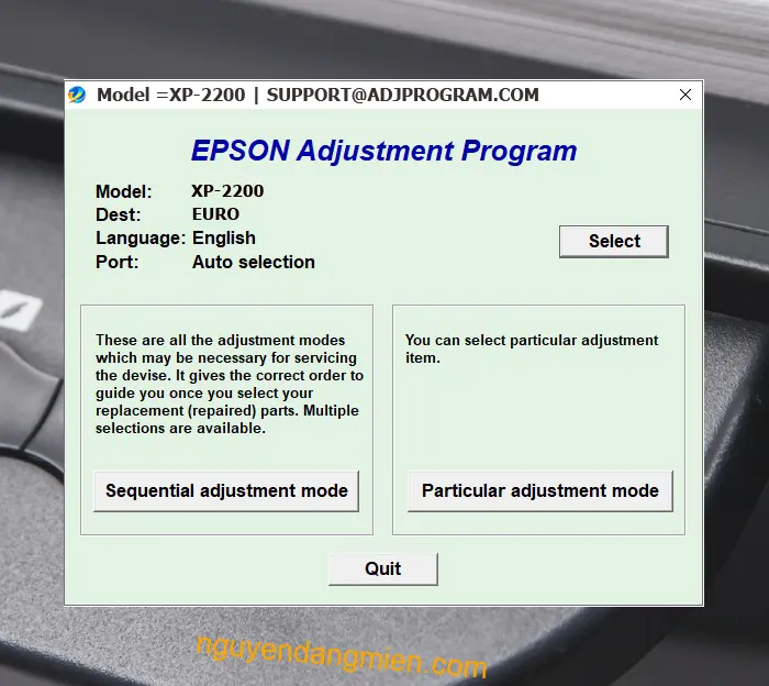 Epson XP-2200 AdjProg