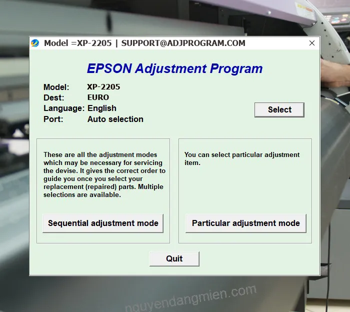 Epson XP-2205 AdjProg