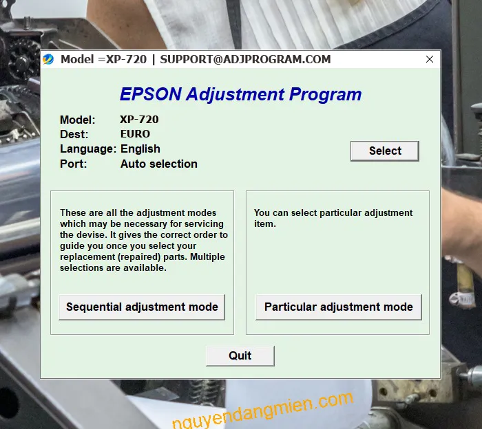 Epson XP-720 AdjProg