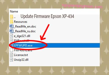 Update Chipless Firmware Epson XP-434 3