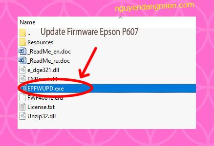Update Chipless Firmware Epson P607 3