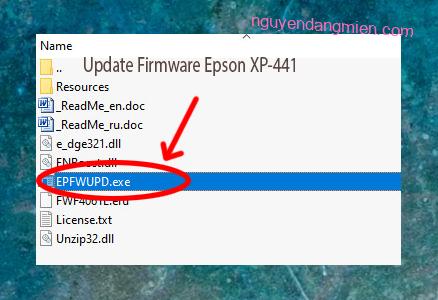 Update Chipless Firmware Epson XP-441 3