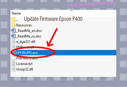 Update Chipless Firmware Epson P400 3