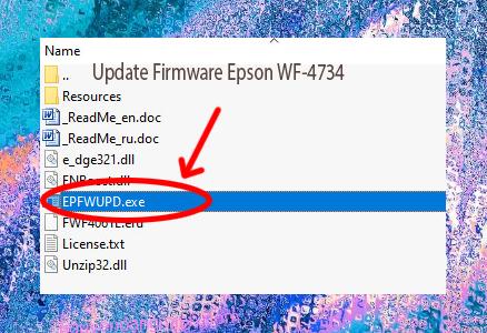Update Chipless Firmware Epson WF-4734 3