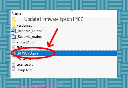 Update Chipless Firmware Epson P407 3