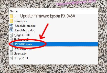 Update Chipless Firmware Epson PX-046A 3
