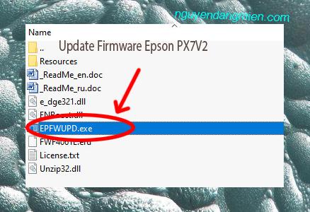 Update Chipless Firmware Epson PX7V2 3