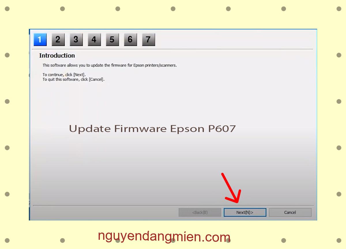 Update Chipless Firmware Epson P607 4