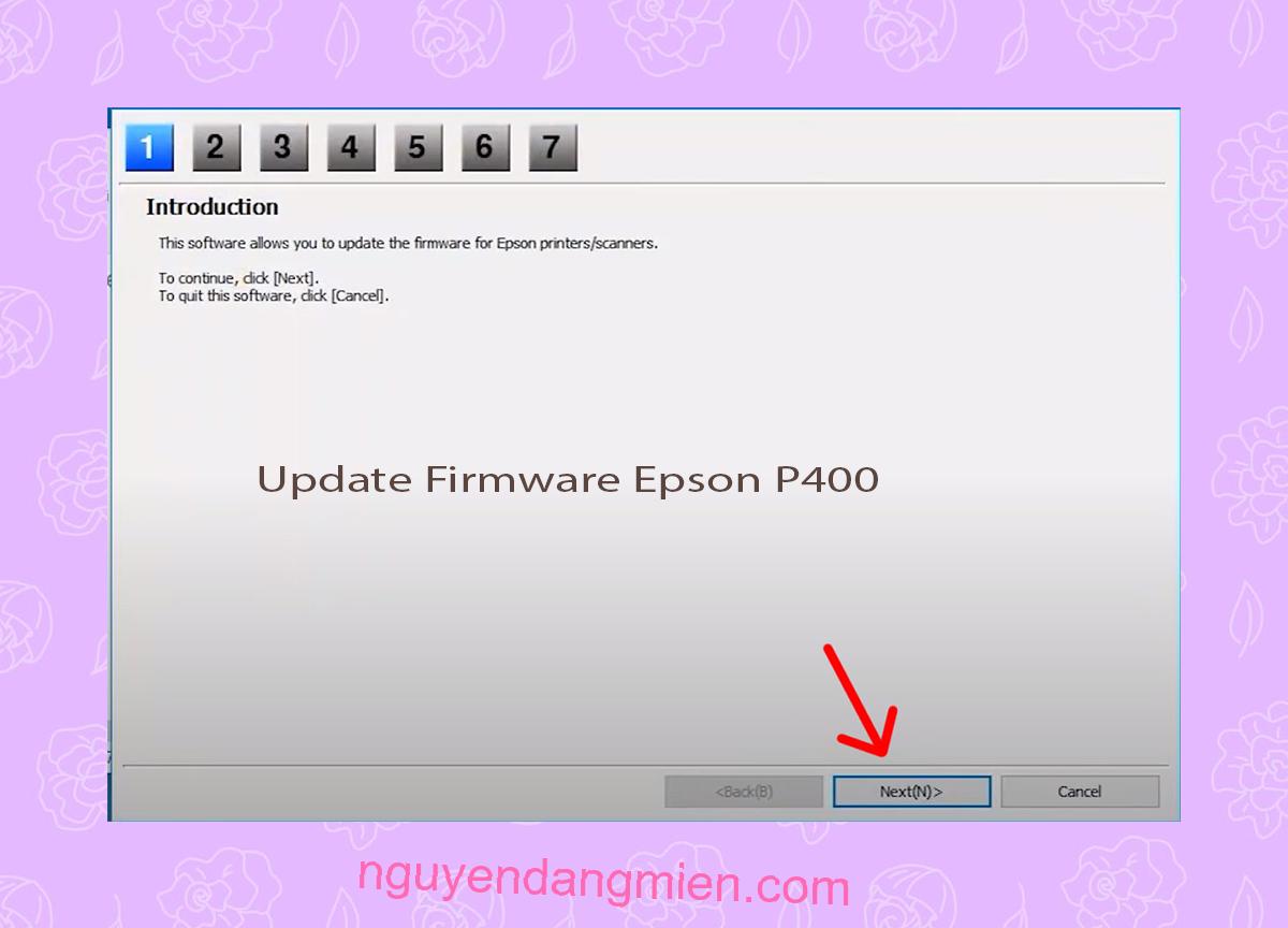 Update Chipless Firmware Epson P400 4