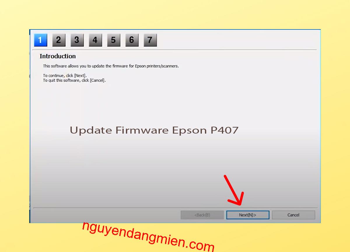 Update Chipless Firmware Epson P407 4