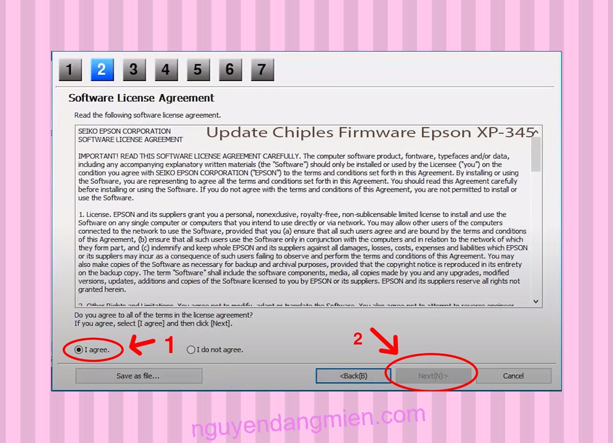Update Chipless Firmware Epson XP-345 5