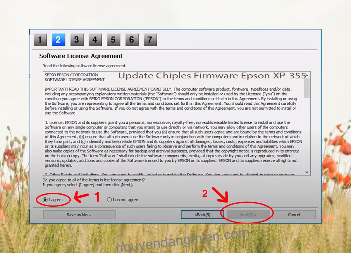 Update Chipless Firmware Epson XP-355 5