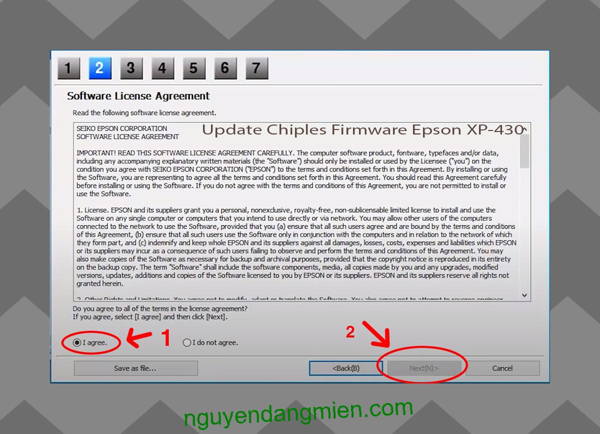 Update Chipless Firmware Epson XP-430 5