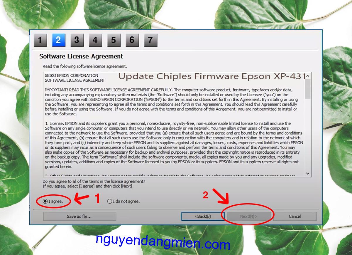 Update Chipless Firmware Epson XP-431 5