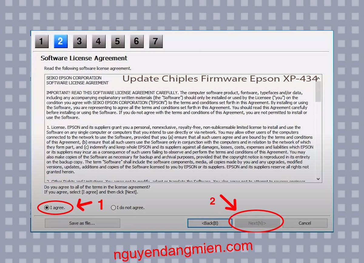 Update Chipless Firmware Epson XP-434 5