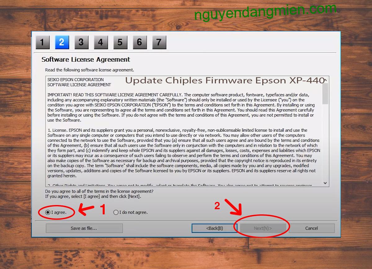 Update Chipless Firmware Epson XP-440 5