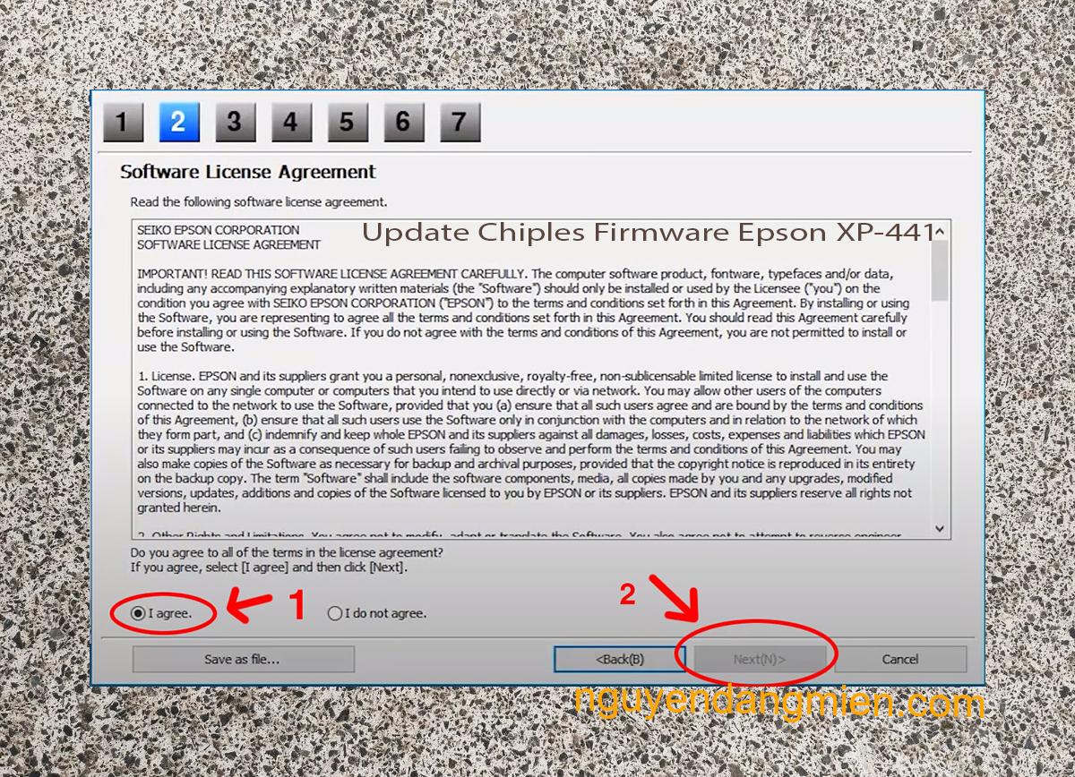 Update Chipless Firmware Epson XP-441 5