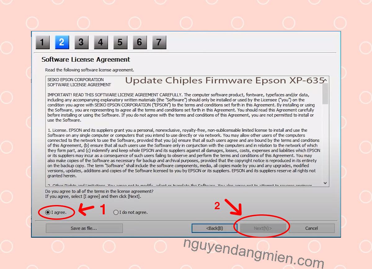 Update Chipless Firmware Epson XP-635 5