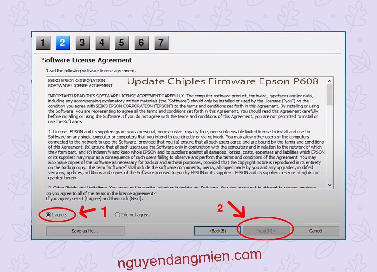 Update Chipless Firmware Epson P608 5