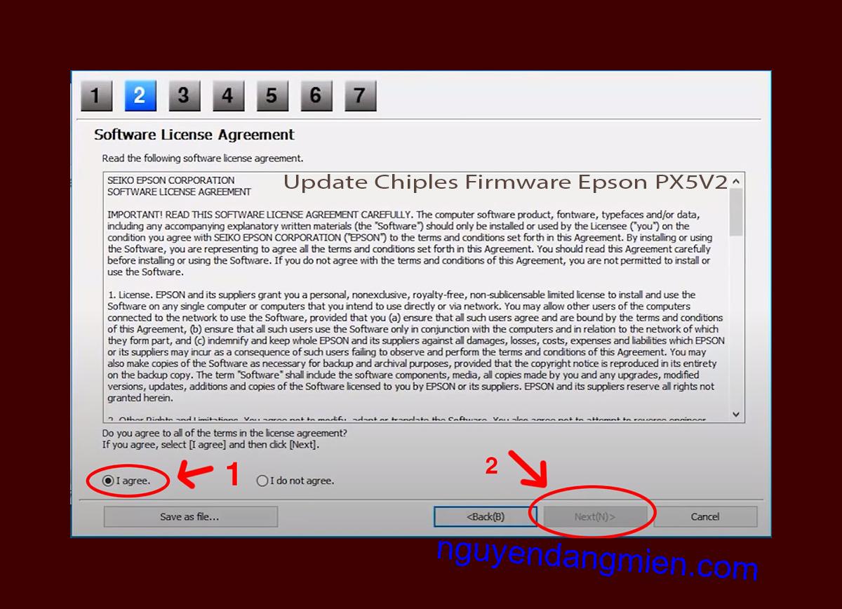 Update Chipless Firmware Epson PX5V2 5