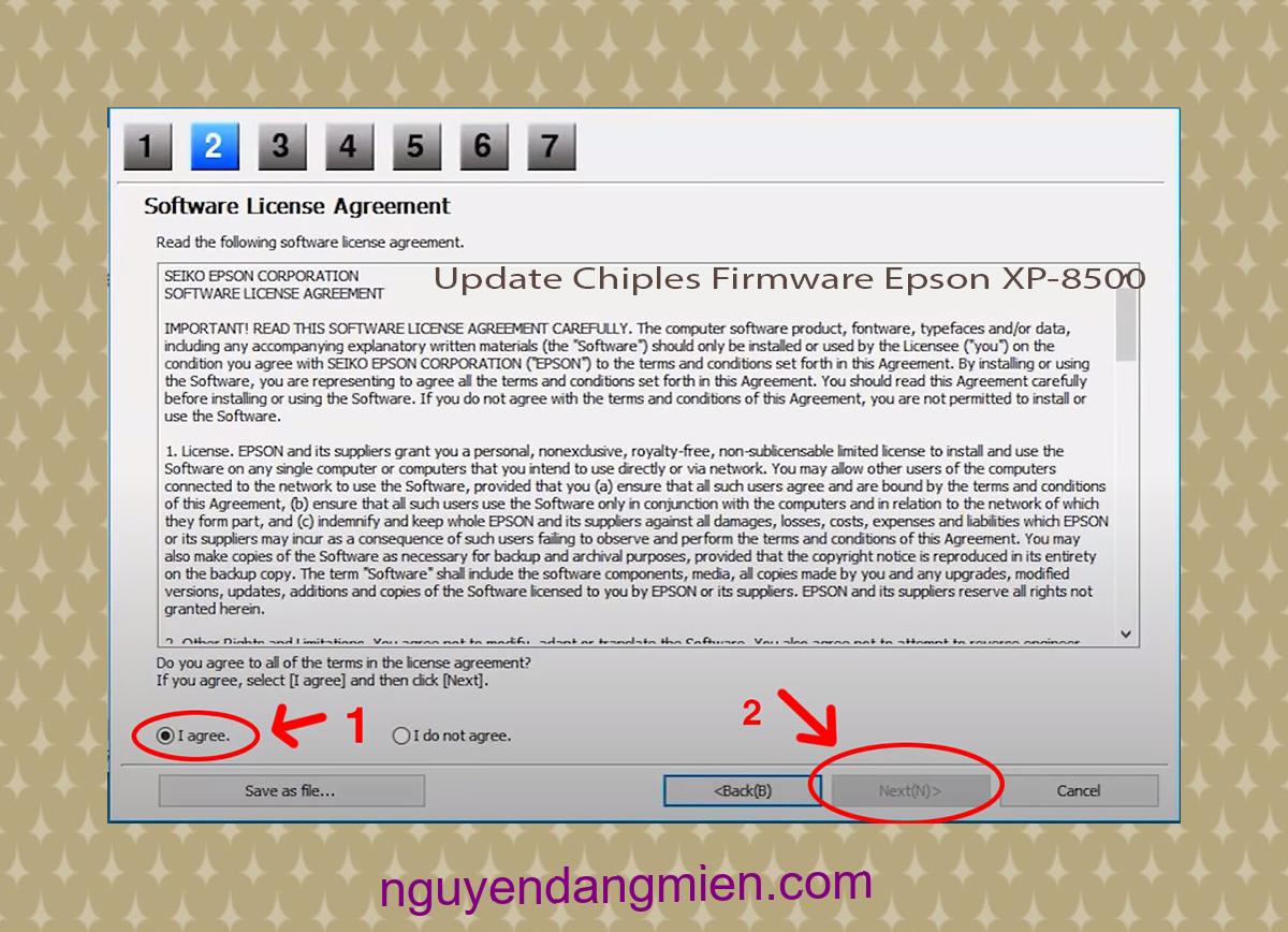 Update Chipless Firmware Epson XP-8500 5