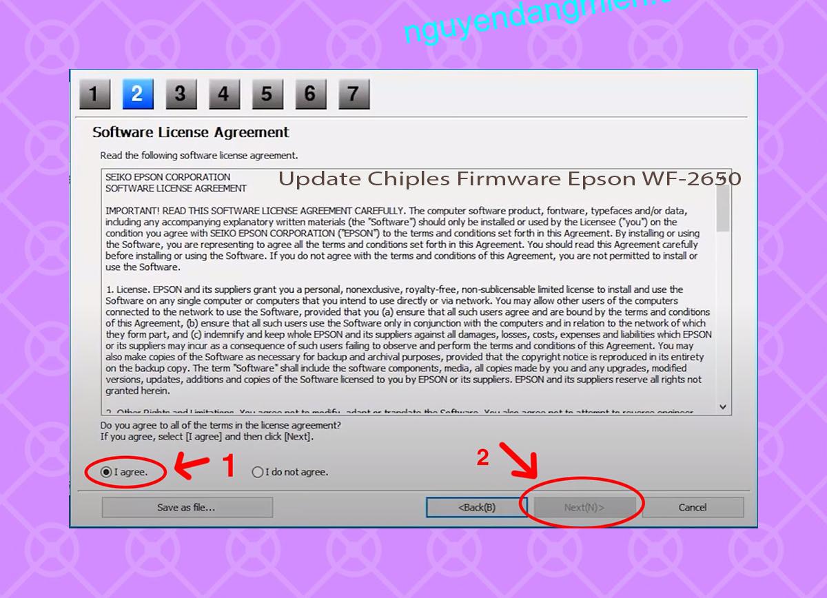 Update Chipless Firmware Epson WF-2650 5
