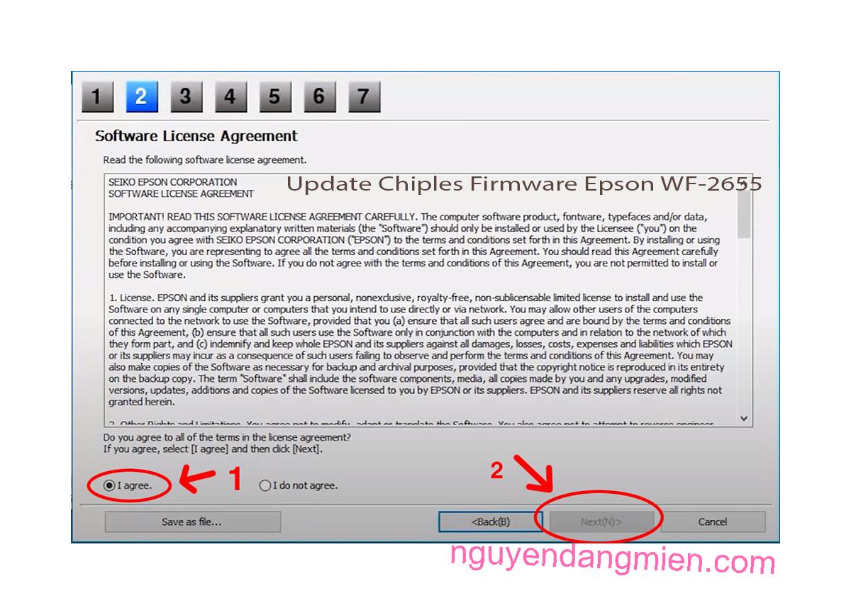 Update Chipless Firmware Epson WF-2655 5