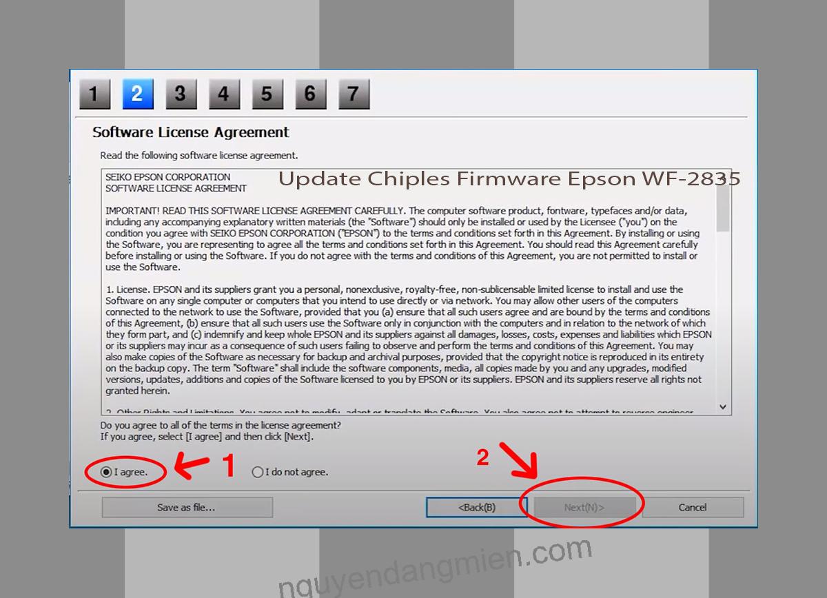 Update Chipless Firmware Epson WF-2835 5