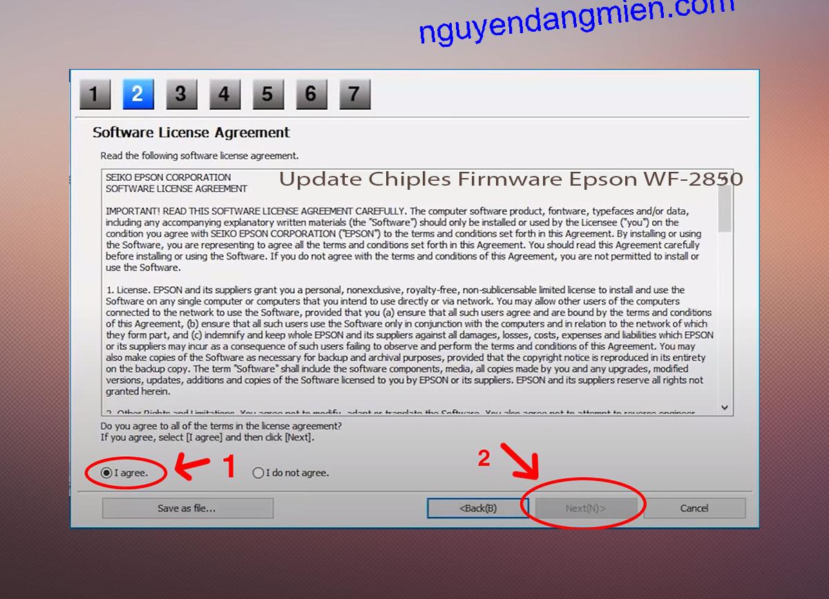 Update Chipless Firmware Epson WF-2850 5