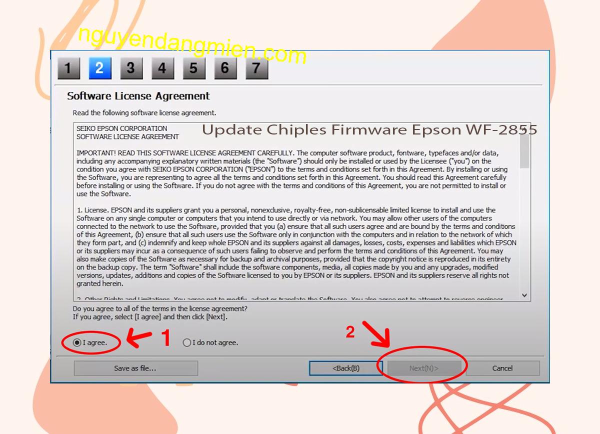 Update Chipless Firmware Epson WF-2855 5