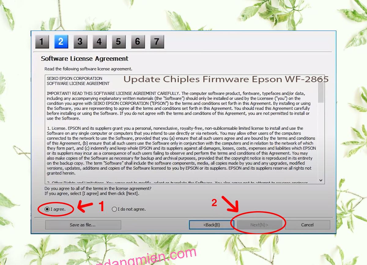 Update Chipless Firmware Epson WF-2865 5