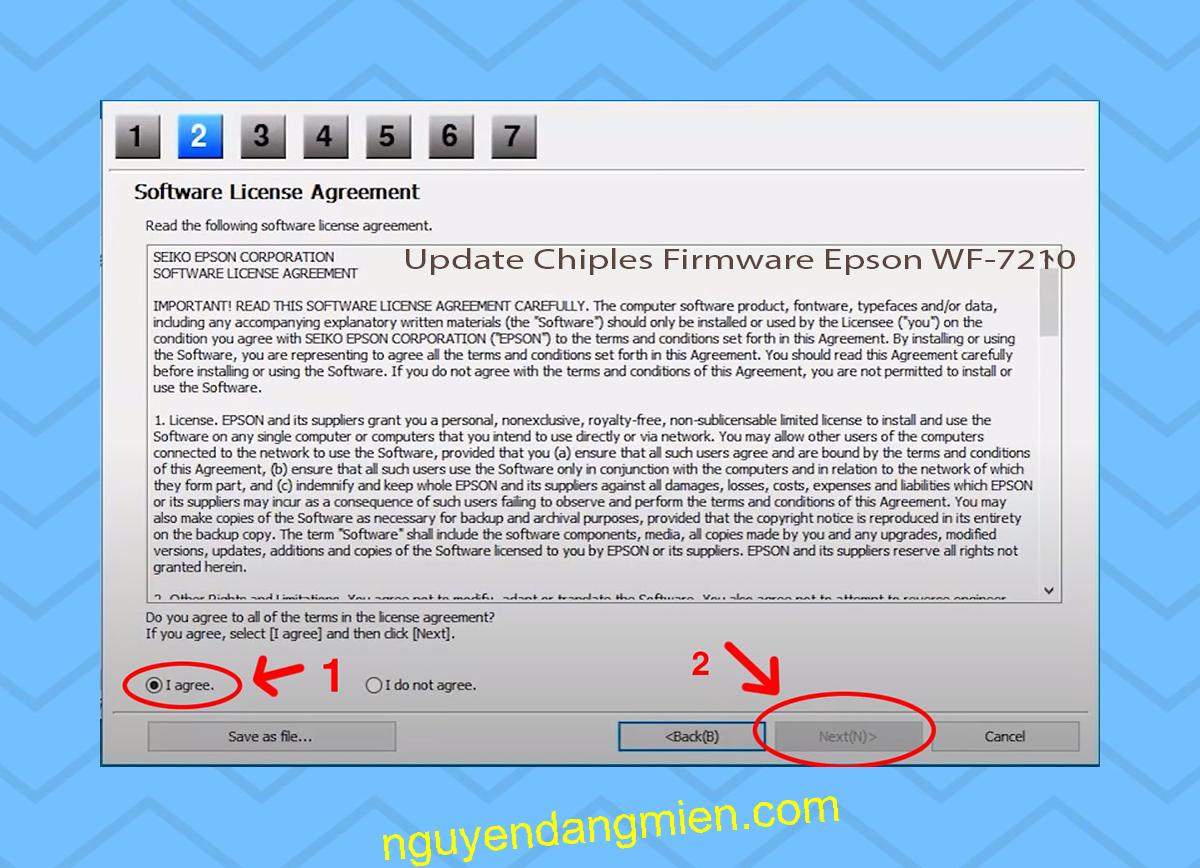 Update Chipless Firmware Epson WF-7210 5