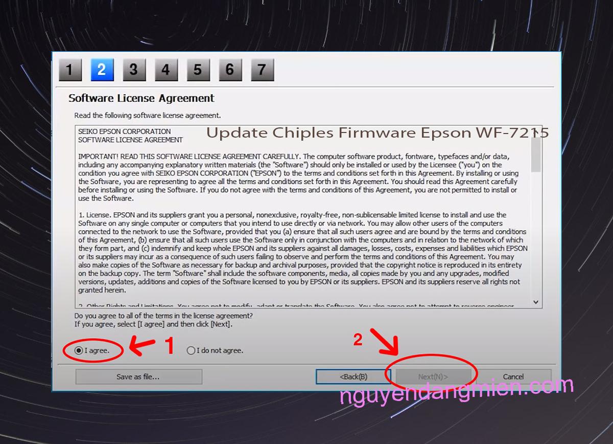 Update Chipless Firmware Epson WF-7215 5