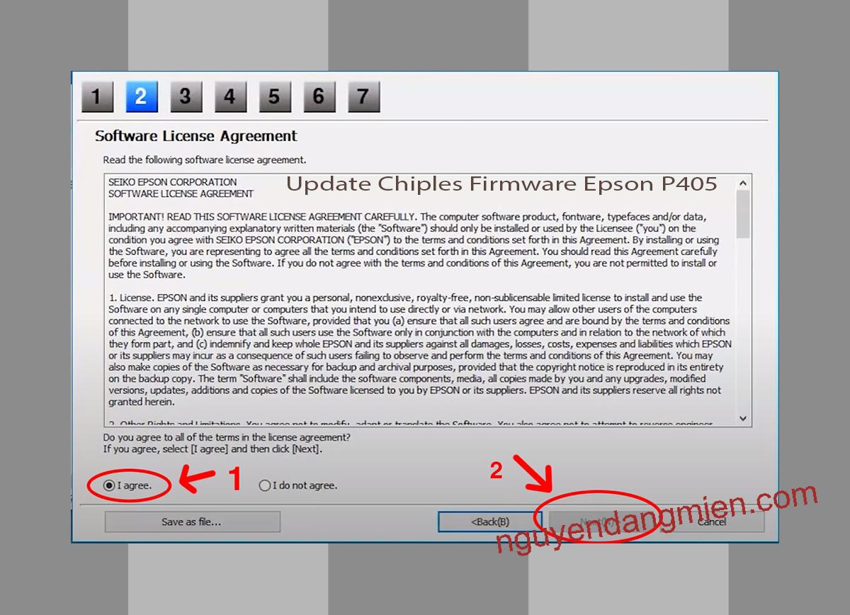 Update Chipless Firmware Epson P405 5