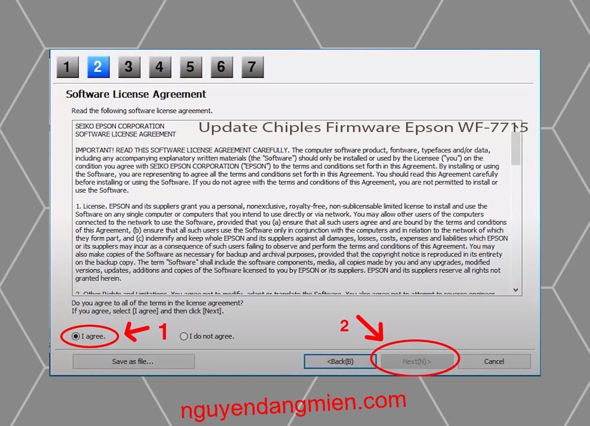 Update Chipless Firmware Epson WF-7715 5