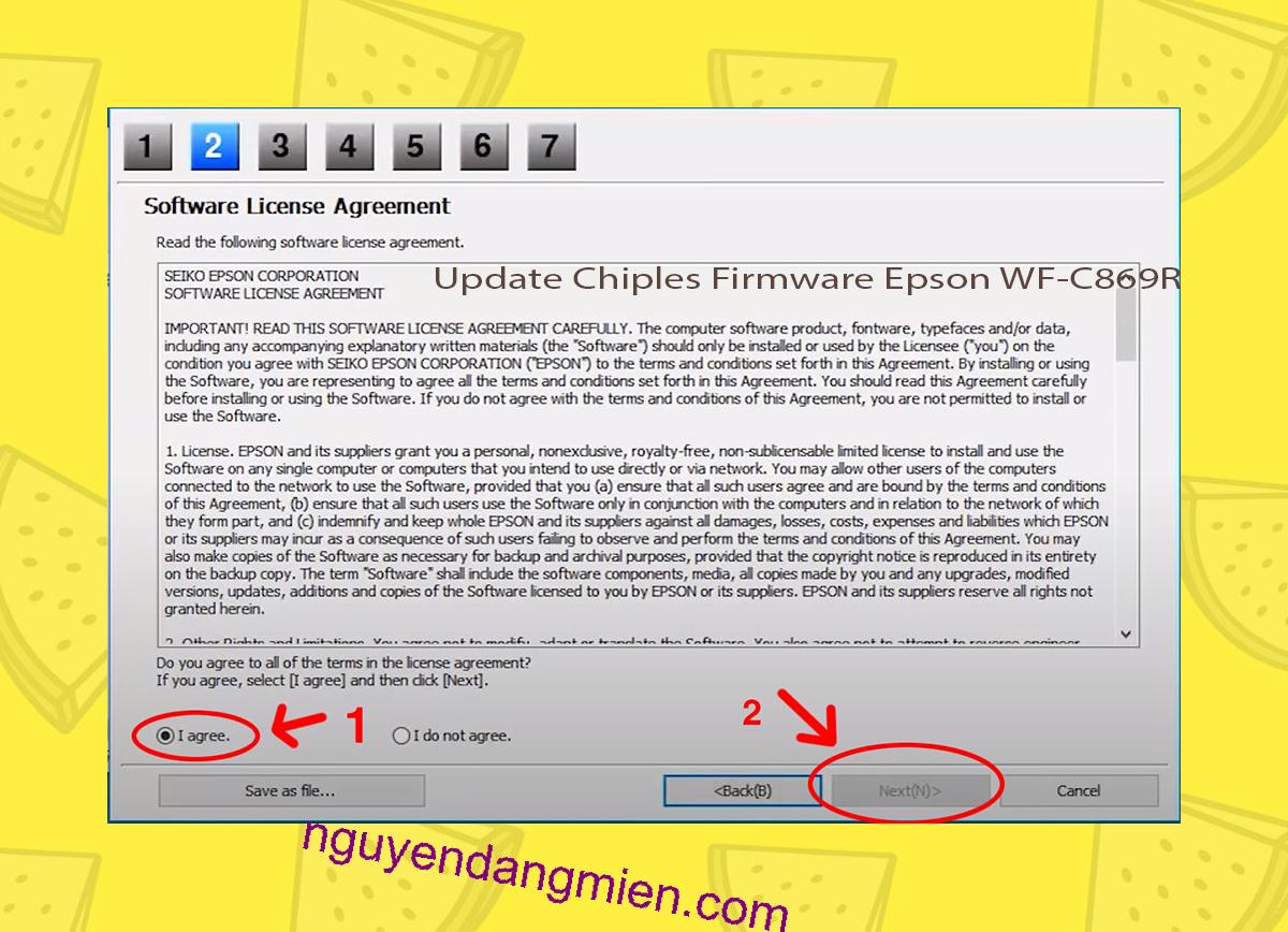 Update Chipless Firmware Epson WF-C869R 5