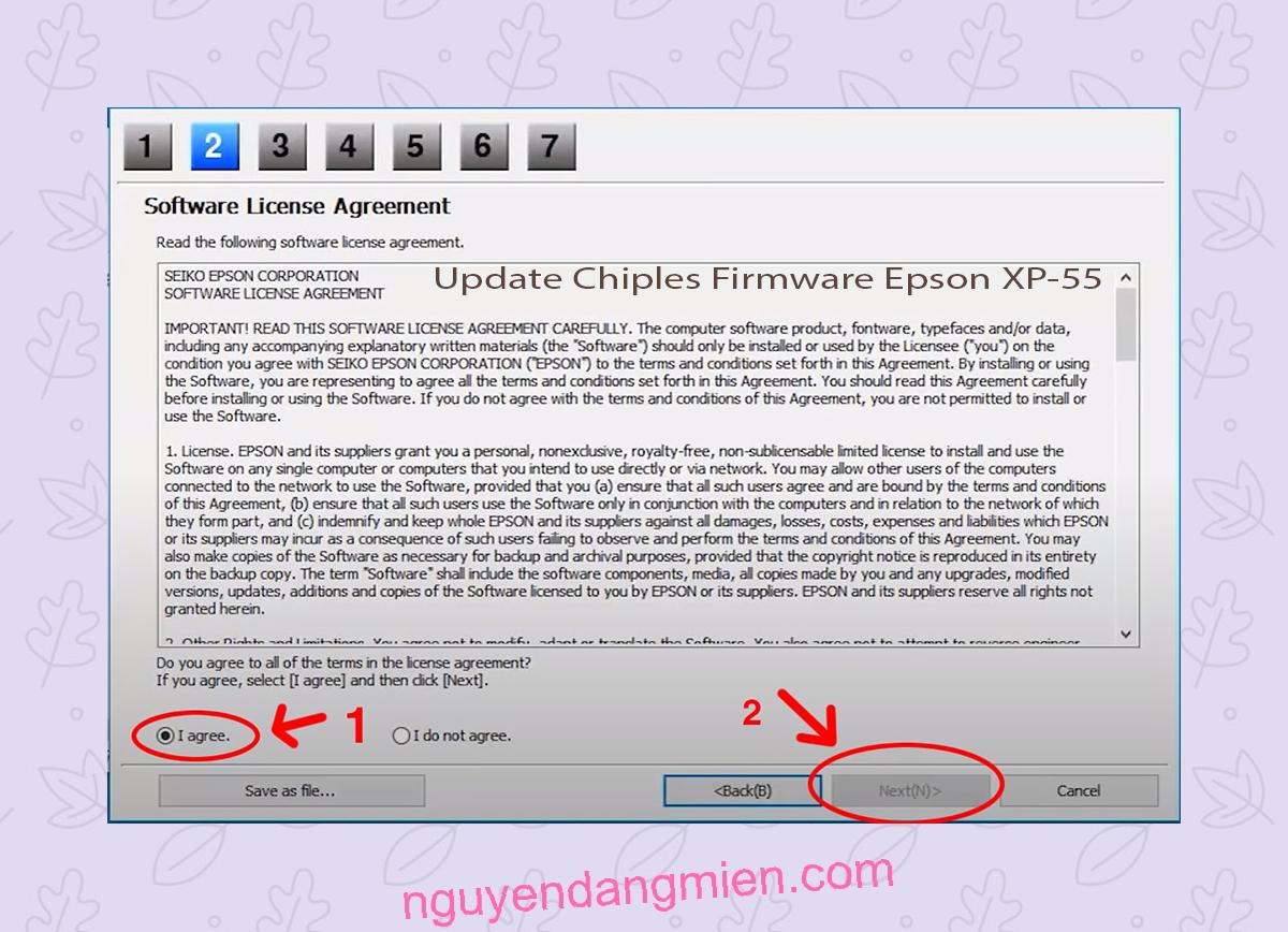 Update Chipless Firmware Epson XP-55 5