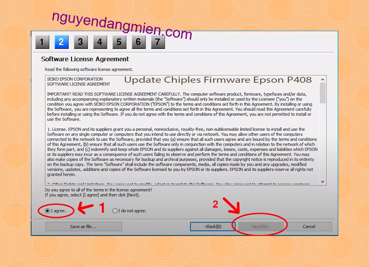 Update Chipless Firmware Epson P408 5
