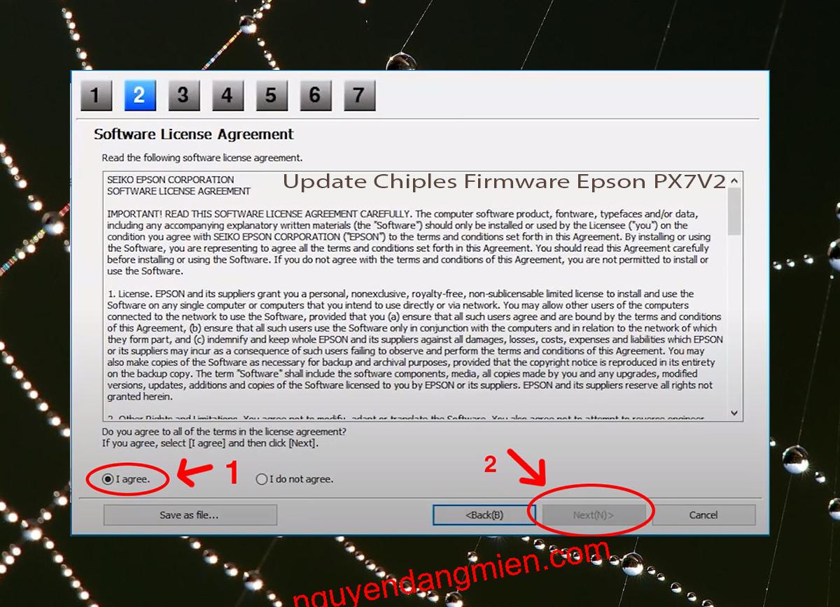 Update Chipless Firmware Epson PX7V2 5