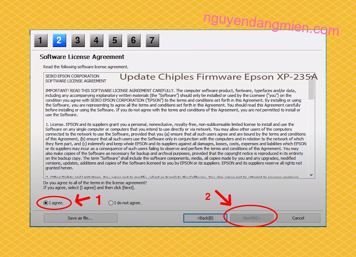 Update Chipless Firmware Epson XP-235A 5