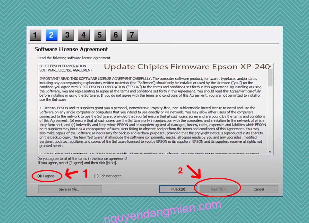 Update Chipless Firmware Epson XP-240 5