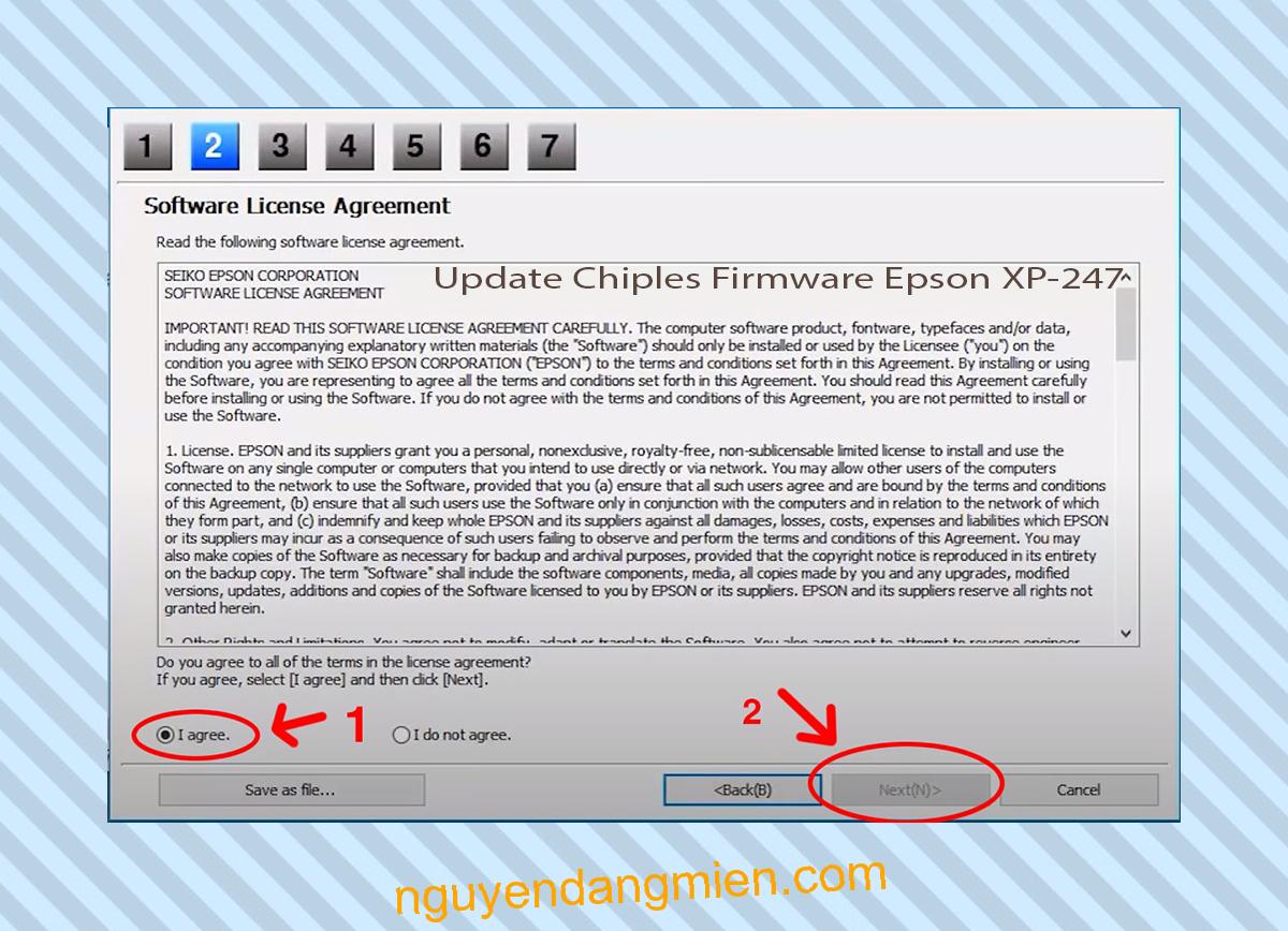 Update Chipless Firmware Epson XP-247 5