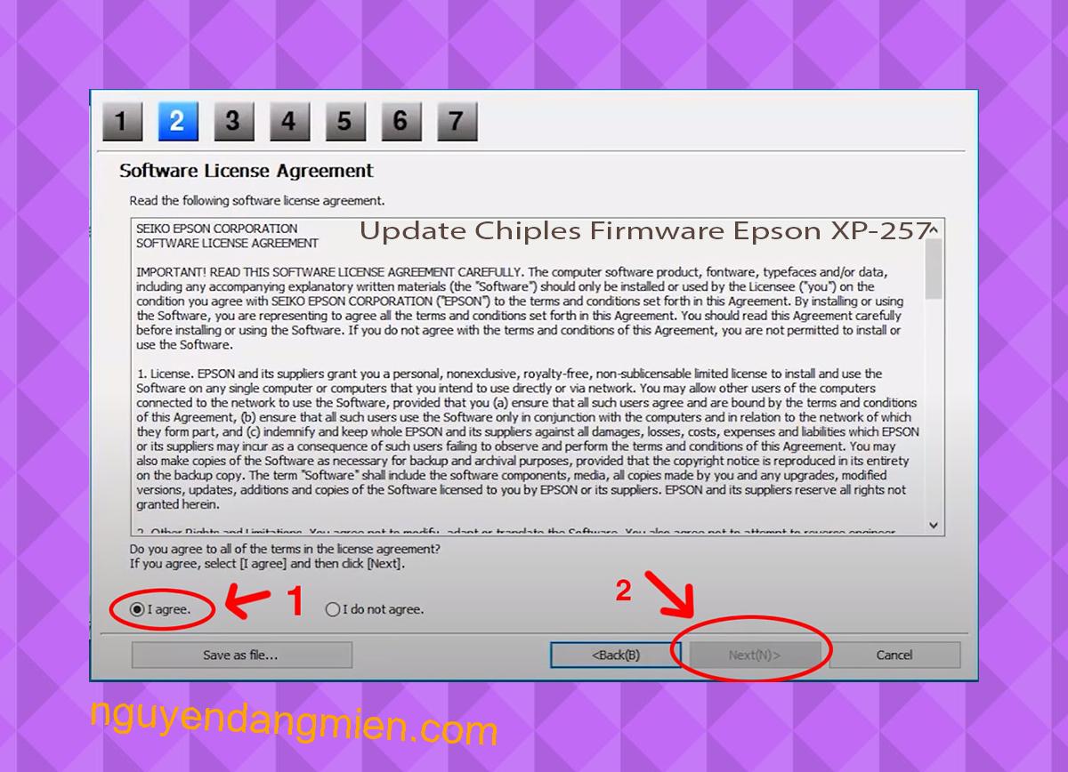 Update Chipless Firmware Epson XP-257 5