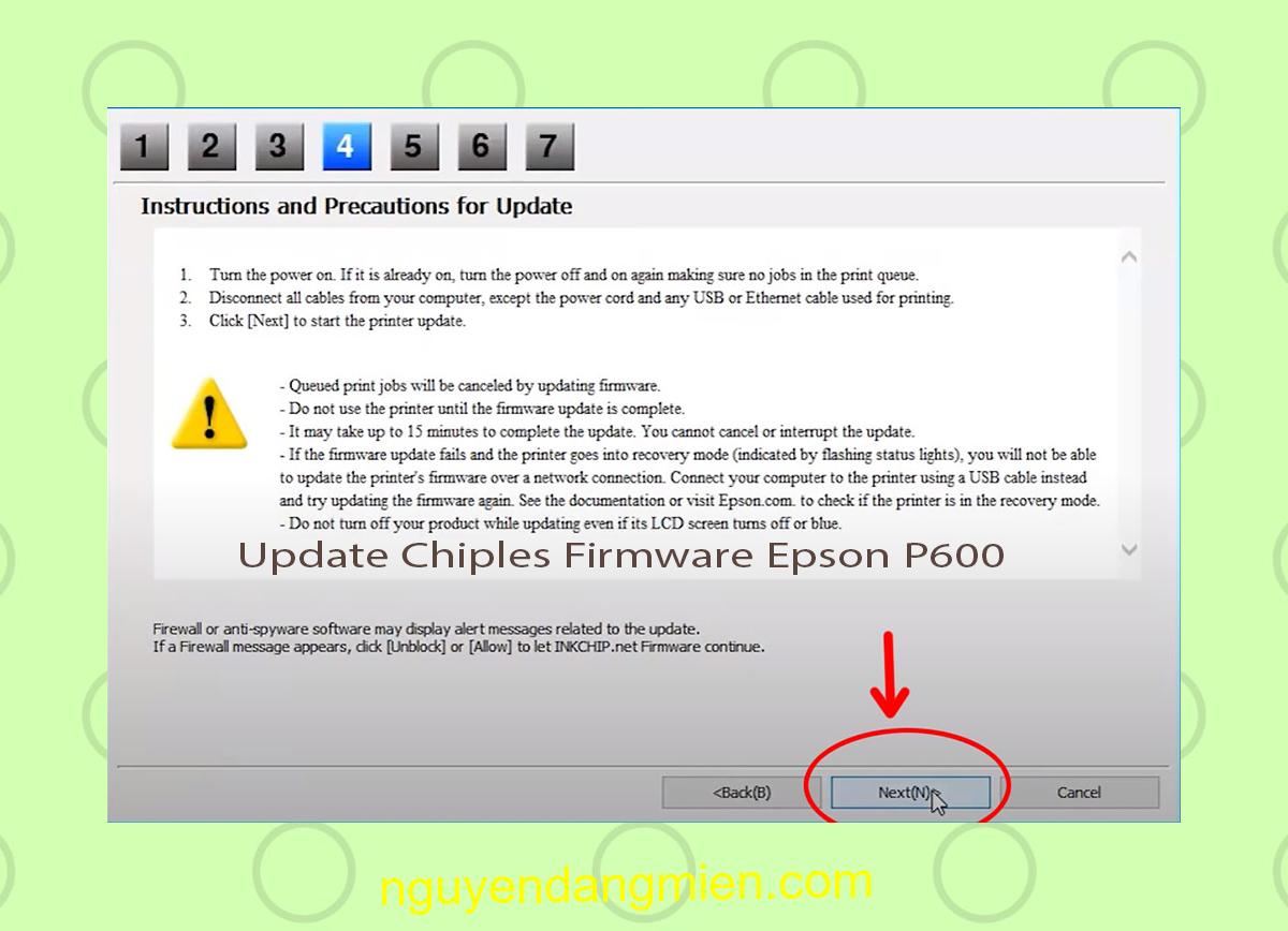 Update Chipless Firmware Epson P600 6