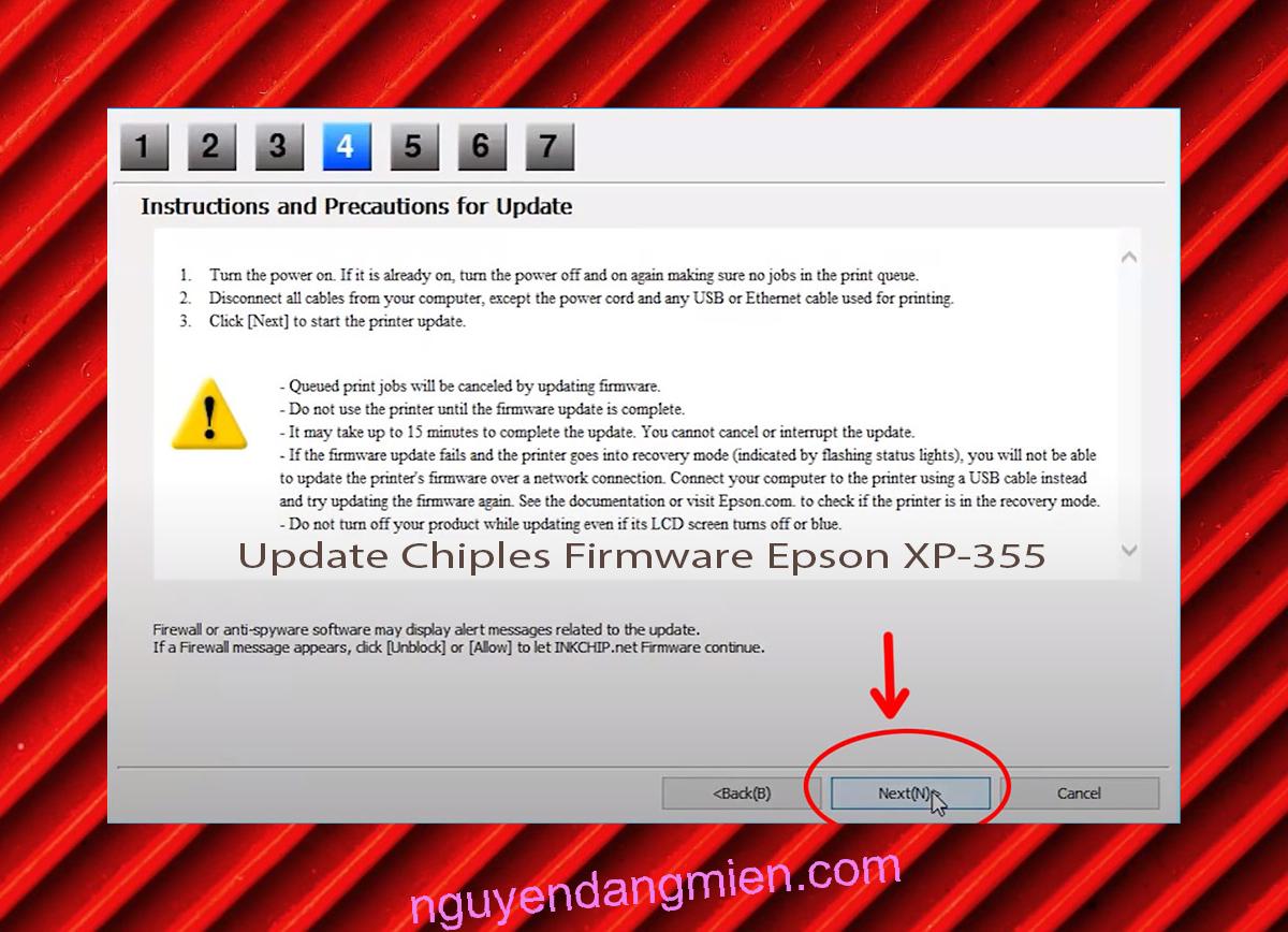 Update Chipless Firmware Epson XP-355 6