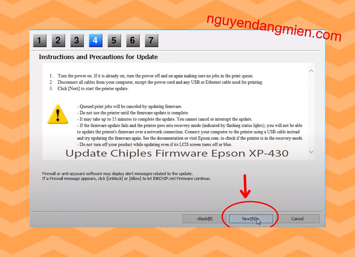 Update Chipless Firmware Epson XP-430 6