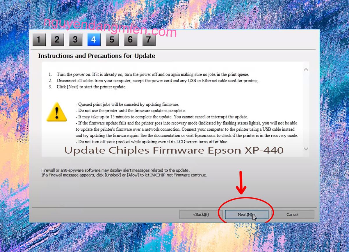 Update Chipless Firmware Epson XP-440 6