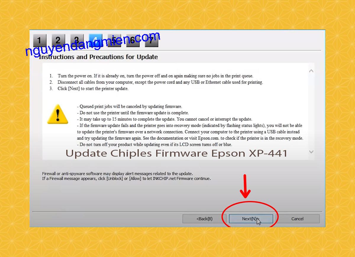 Update Chipless Firmware Epson XP-441 6