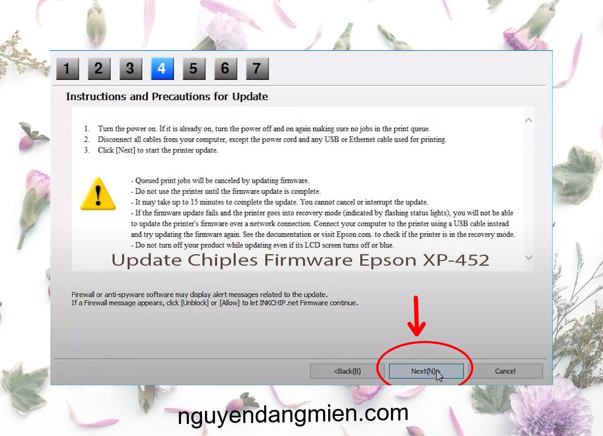 Update Chipless Firmware Epson XP-452 6