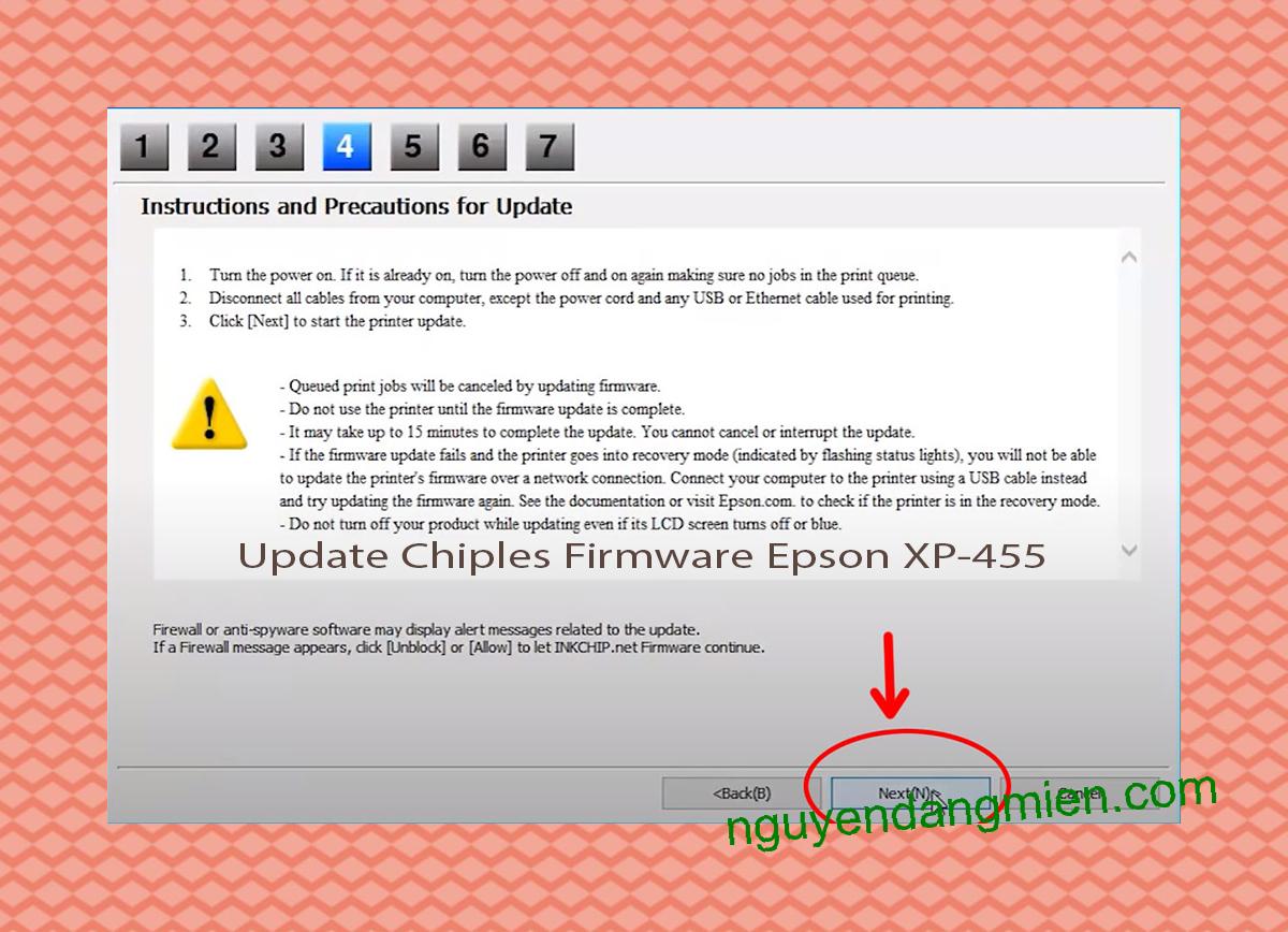 Update Chipless Firmware Epson XP-455 6